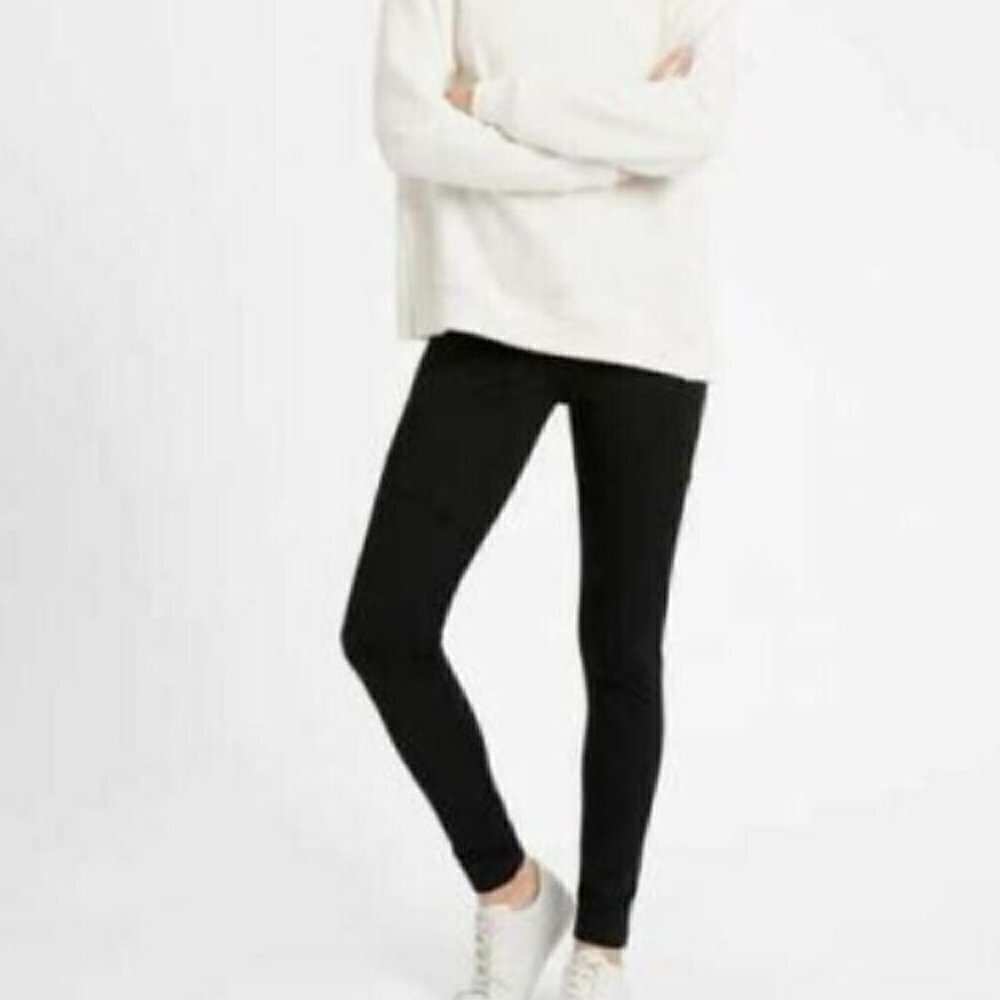 Banana Republic Size Small Black Mid Rise PONTE KNIT Leggings POCKETS MSRP $60